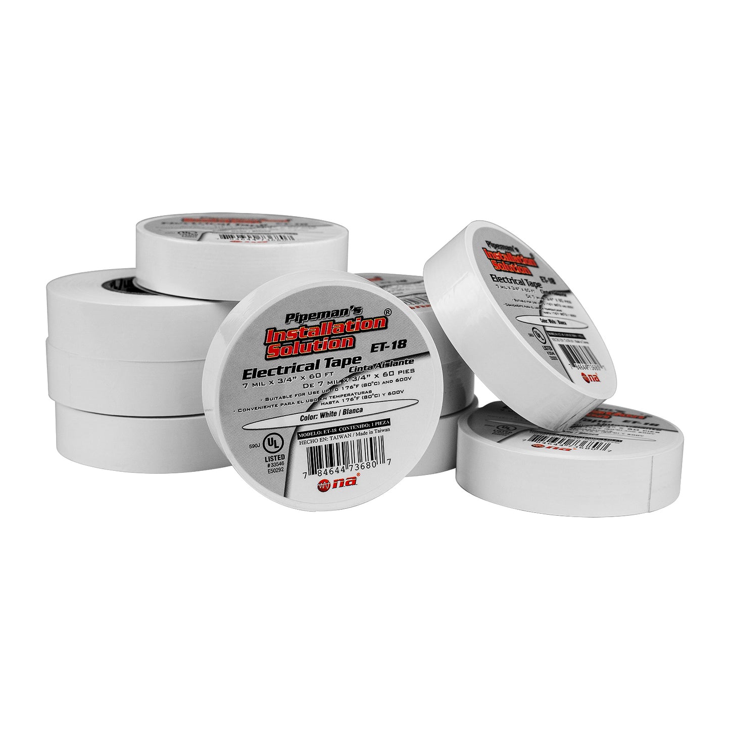 7 Mil Vinyl Electrical Tape (ET Series), 10pcs