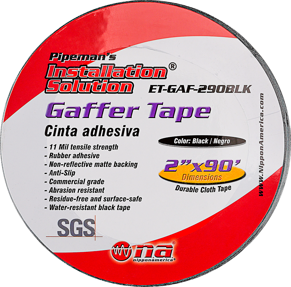 2" Black Gaffer Tape (ET-GAF-290BLK)