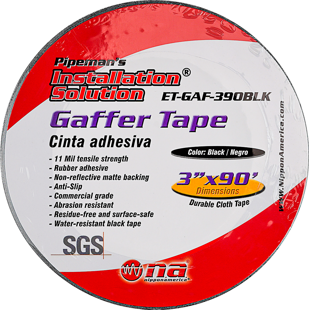 3" Black Gaffer Tape (ET-GAF-390BLK)