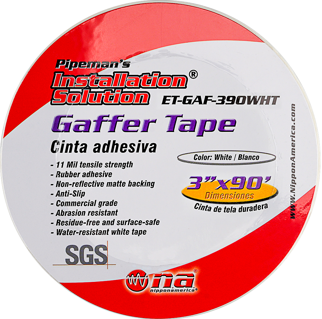 3" White Gaffer Tape (ET-GAF-390WHT)