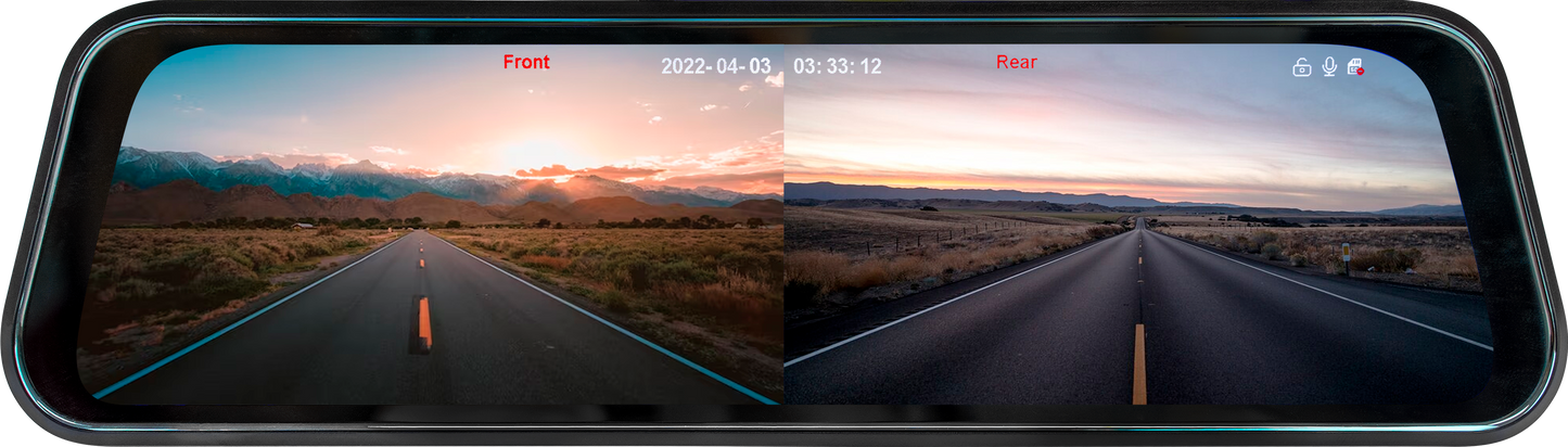 9.66” Monitor with Rear View Mirror and DVR (IS-RVDVR-99)