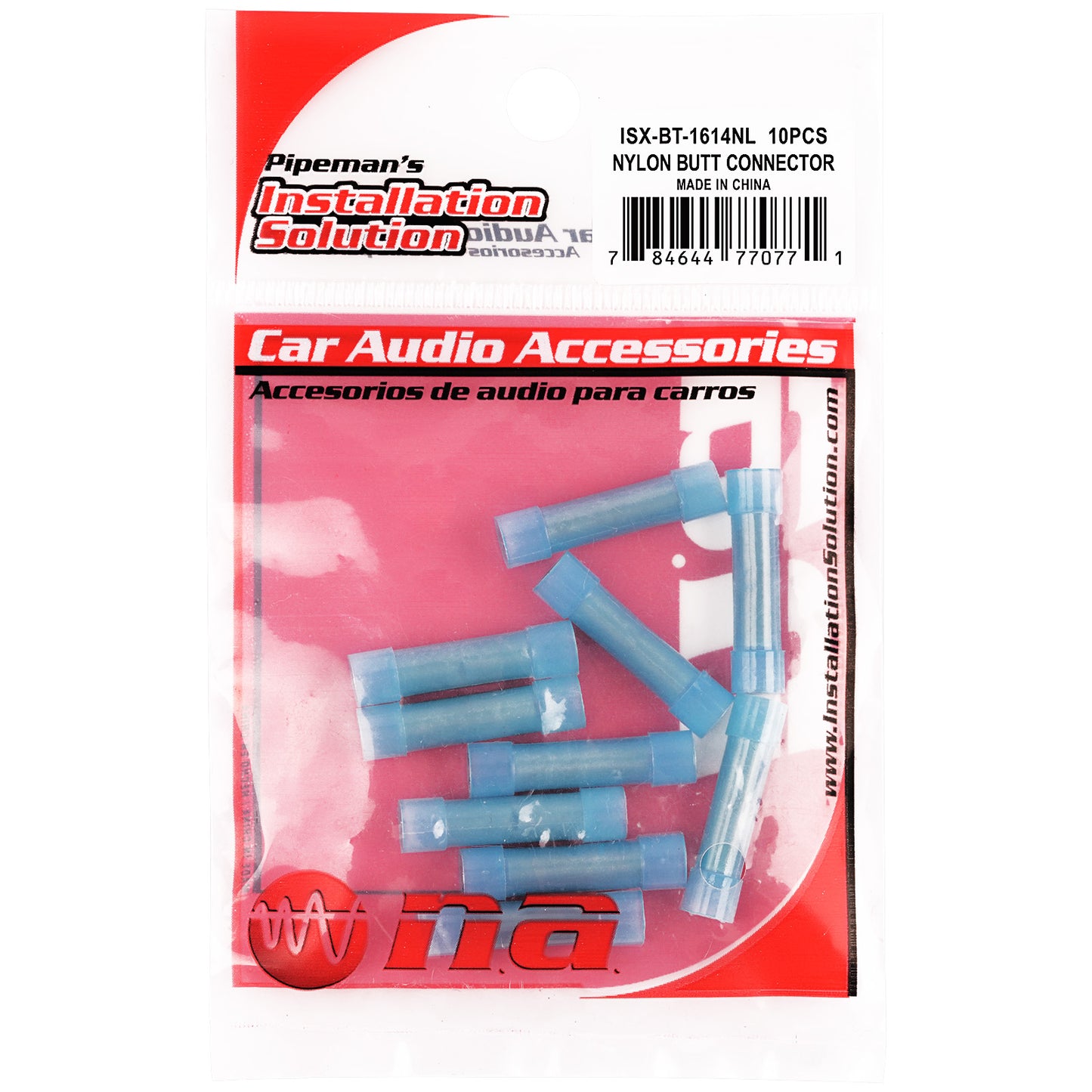 Nylon Fully Insulated 16-14 AWG Blue Butt Connector (ISX-BT-1614NL)