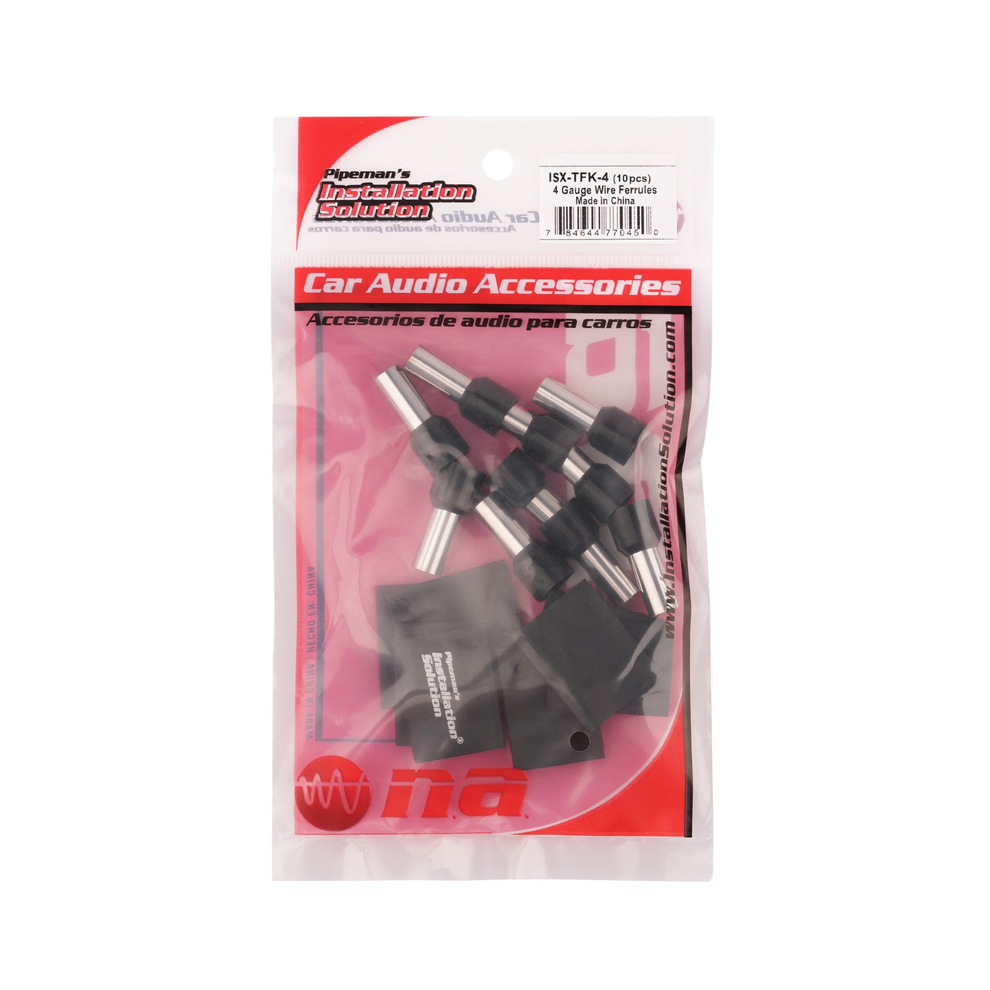 PVC Fully Insulated 4AWG Wire Ferrule Connector + Shrink Tube (ISX-TFK-4)