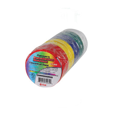 7 Mil Vinyl Electrical Tape Multicolor 10 Pack (ET-20 MULTI)
