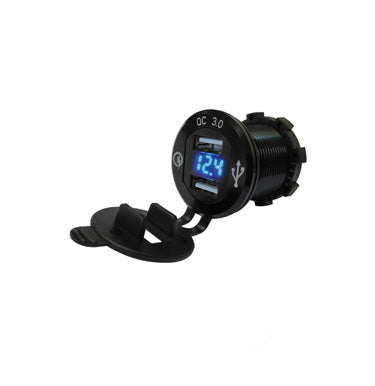 IS-ALD-2UV - Digital Voltage Display with Dual Fast USB Charger