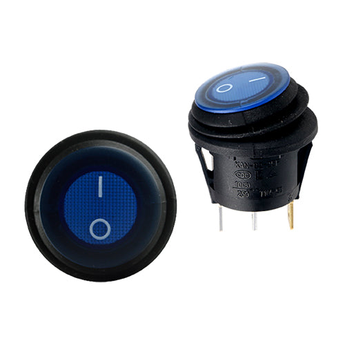 SPST LED Illuminated On/Off Waterproof Rocker Switch (IS-EC-WP1213 Series)