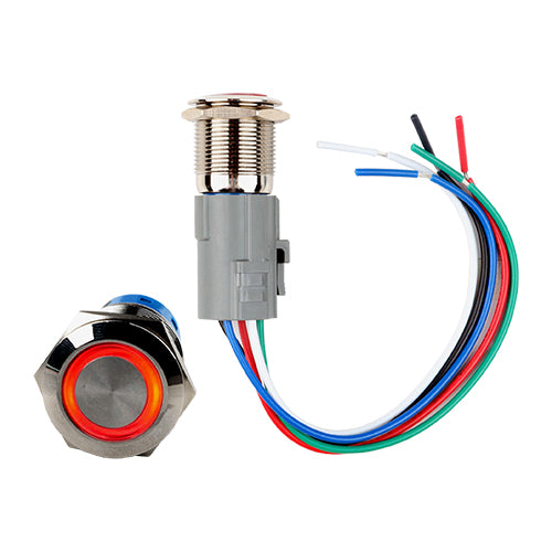 IS-EP-WS123 - LED Illuminated Waterproof Push Button Switch