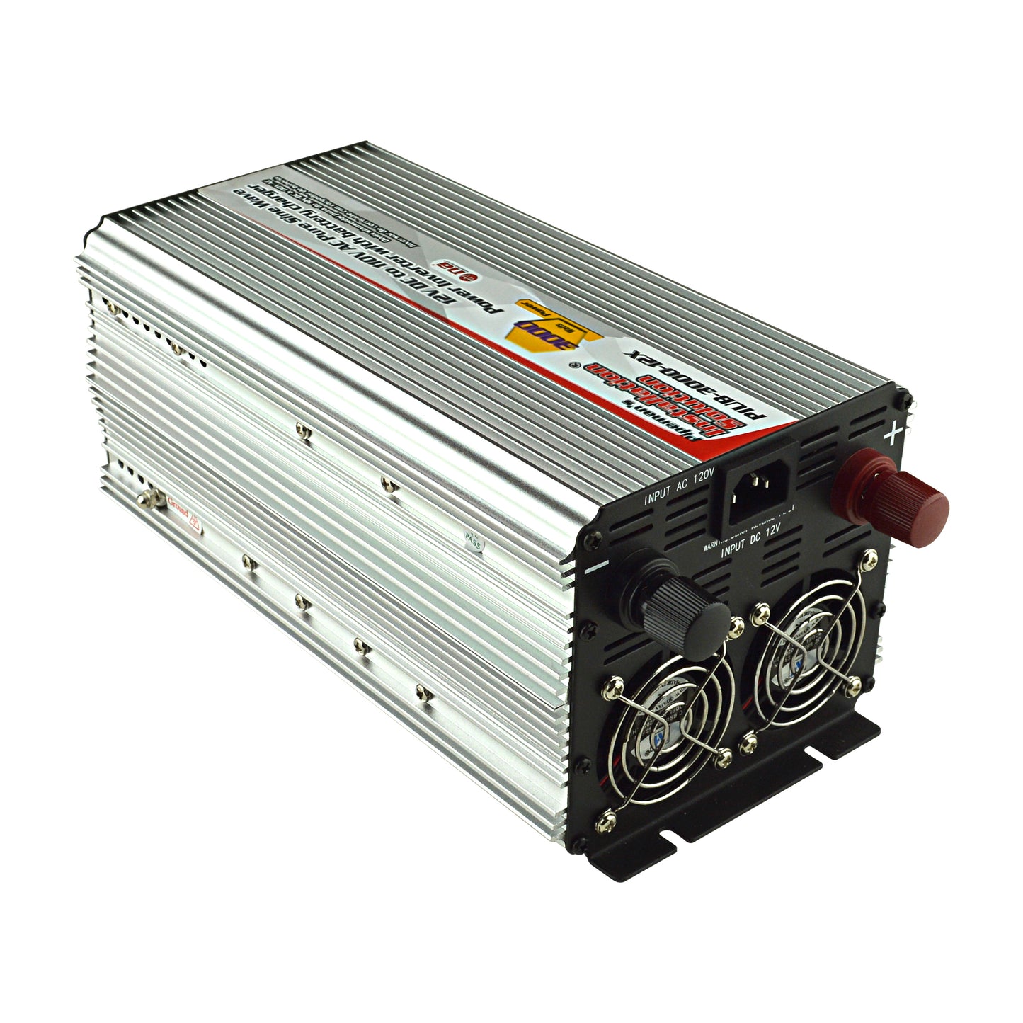 PIUB-2000-12X - 12V DC to 110V AC Pure Sine Wave Power Inverter With Battery Charger