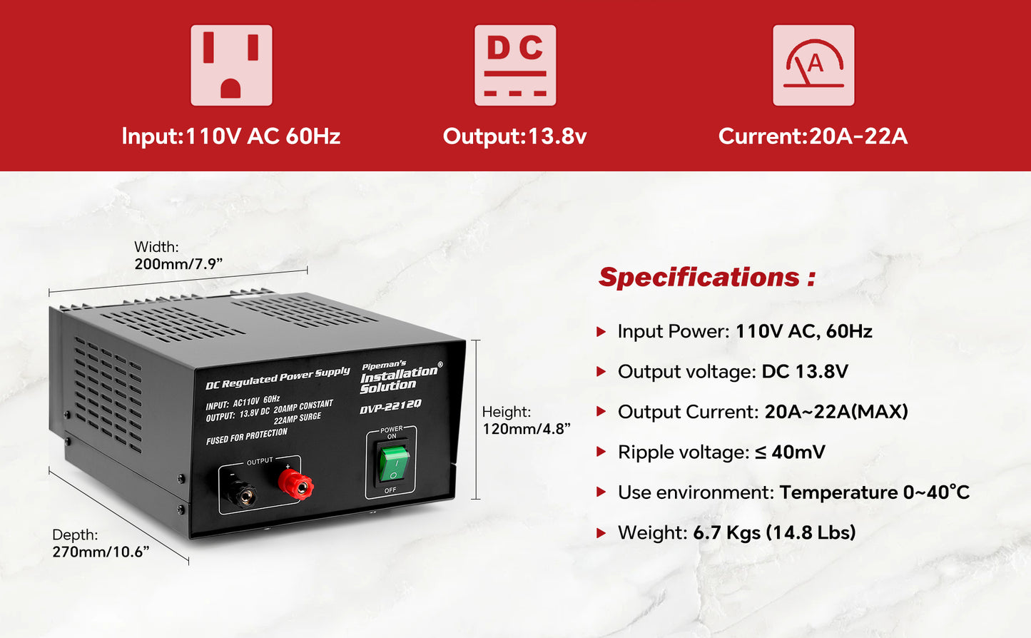 DC Regulated Power Supply (DVP-2212Q)