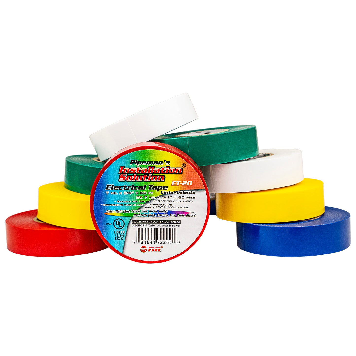 7 Mil Vinyl Electrical Tape (ET Series), 10pcs