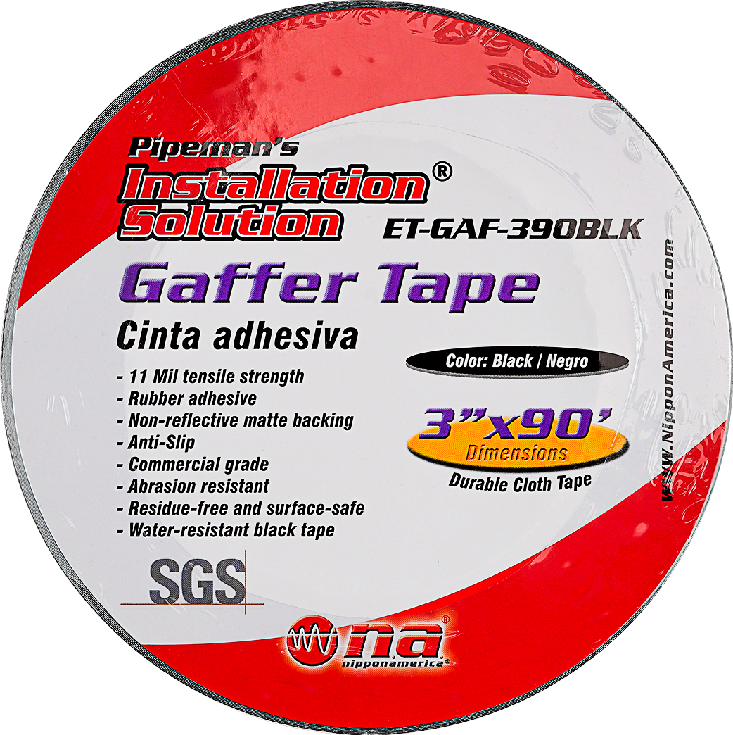 ET-GAF-390BLK - 3" Black Gaffer Tape