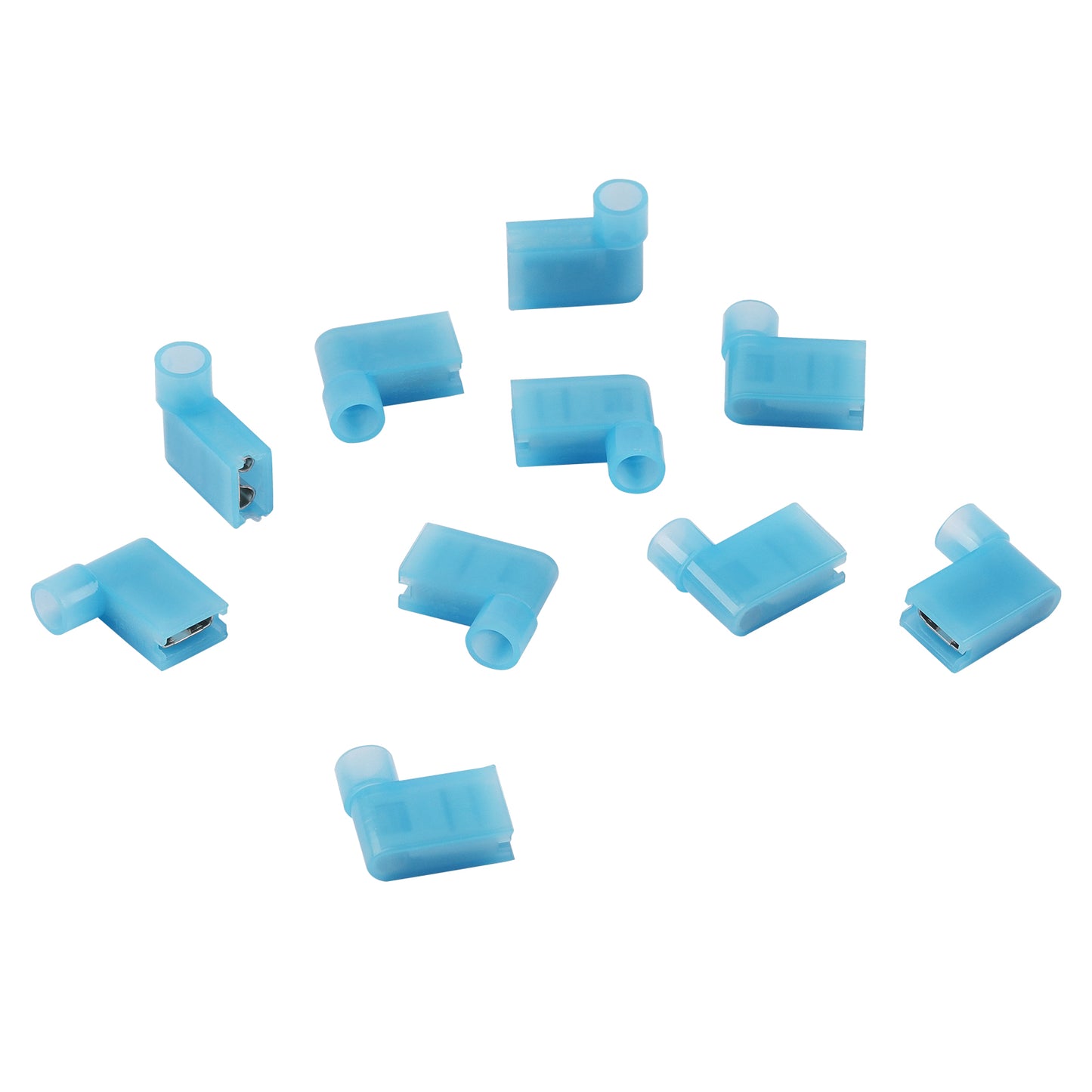 Nylon Flag Shape Female Insulated 16-14AWG Blue Connector (ISX-RQM-1614NL)