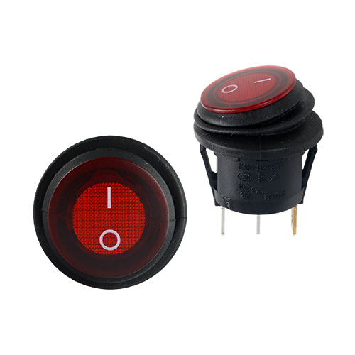 SPST LED Illuminated On/Off Waterproof Rocker Switch (IS-EC-WP1213 Ser ...