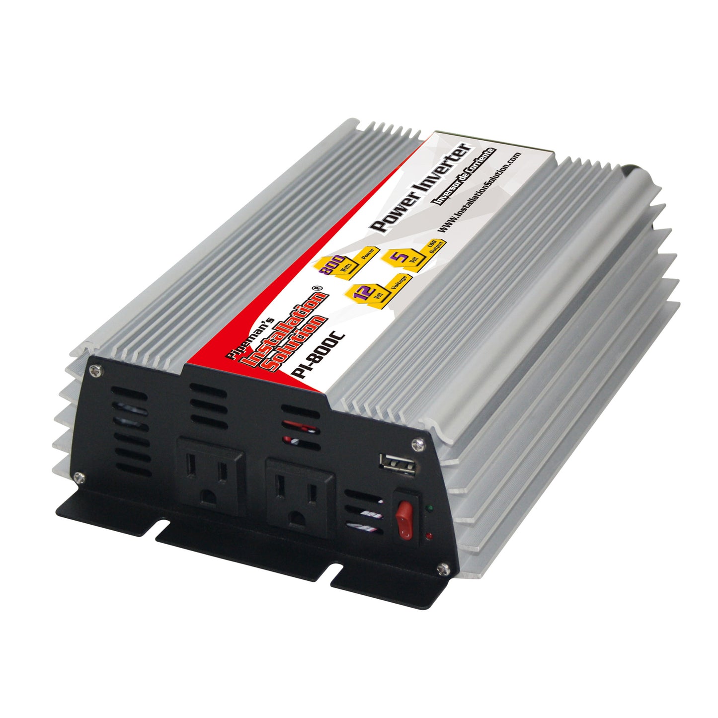PI-800C - 800 Watts - 12V DC to 120V AC Power Inverter